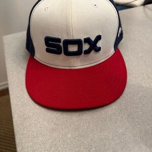 9fifty SOX Two-Tone Red White Navy Snapback Hat